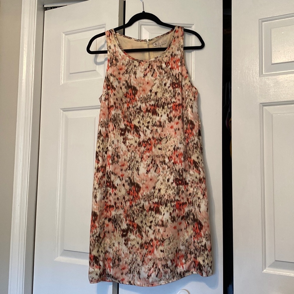 Pink watercolor cocktail dress